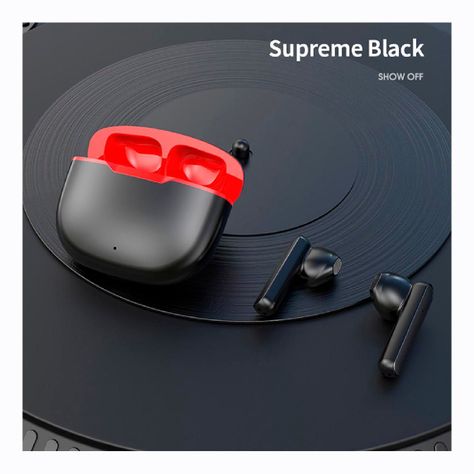 Audifonos Inalambricos TWS L33 Negro Rojo-5