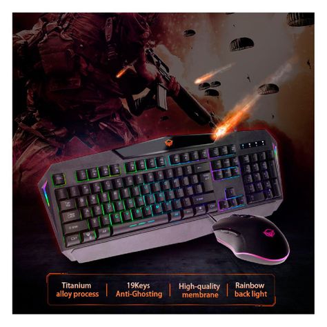 Kit Games Teclado Mouse Audifono Modepad Meetion C510-4