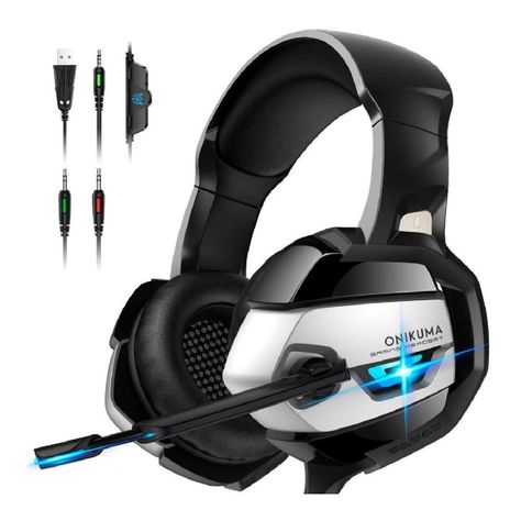 Audifonos Gamer Onikuma K5 Black Grey-3