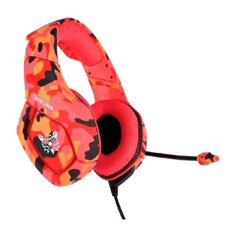 Audifonos Gamer Onikuma K1-B Camouflage Red-1