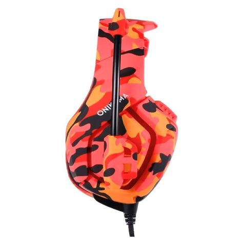 Audifonos Gamer Onikuma K1-B Camouflage Red-4