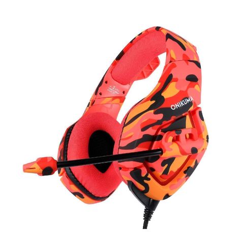 Audifonos Gamer Onikuma K1-B Camouflage Red-0