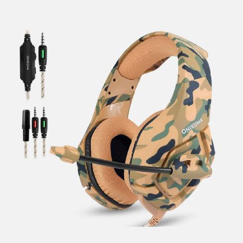 Audifonos Gamer Onikuma K1-B Camouflage Yellow-5