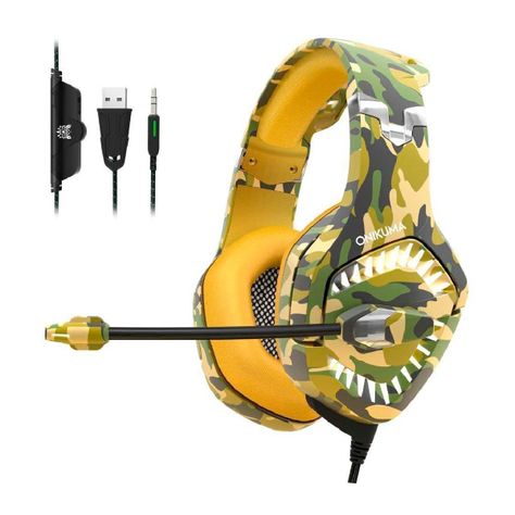 Audifonos Gamer Onikuma K1 Pro Camouflage Yellow-0