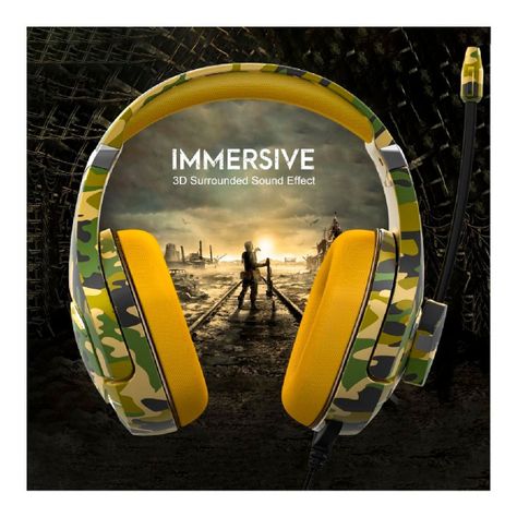 Audifonos Gamer Onikuma K1 Pro Cammouflage Yellow-1