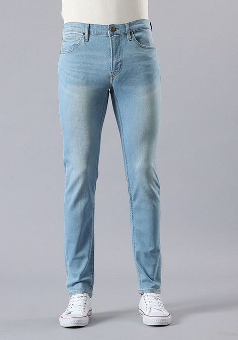 Jeans Malone Skinny Tiro Medio Azul Claro-0