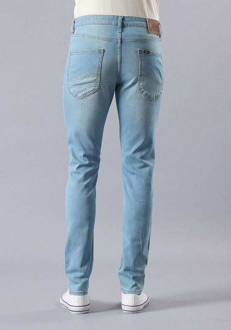 Jeans Malone Skinny Tiro Medio Azul Claro-1