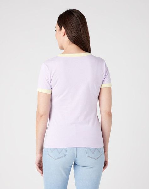 Polera Regular Fit Ringer Tee Lila-1