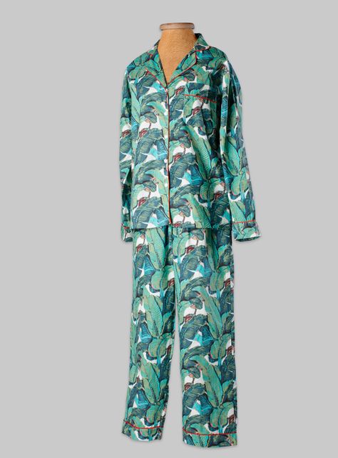 Pijama 2 pzas. pantalón camisa estampado banana talla L-0