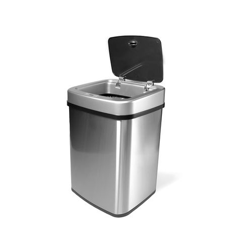 Basurero Automatico Papelera Inteligente Sensor 30 Lts Acero Inoxidable-5