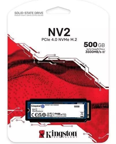 Unidad De Estado Solido Ssd M.2 500gb Kingston Nv2 Pcie 4.0 Nvme Snv2s/500g-2