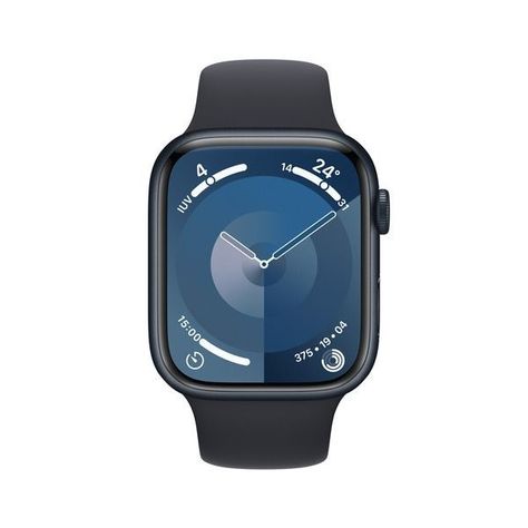 Apple Watch Series 9 GPS • Caja de aluminio color plata de 41 mm • Correa deportiva azul tormenta -1