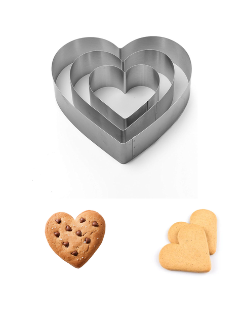 Cortador De Galleta Corazón 3 Piezas-1