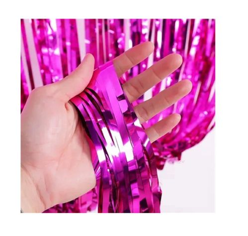 Cortina Metalica Fucsia-1