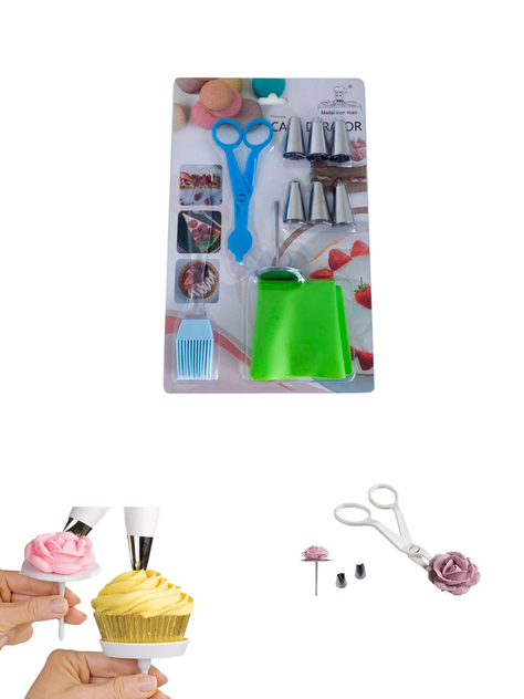 Set de Boquillas, Clavo, Manga, Tijera y Brocha de Silicona-1