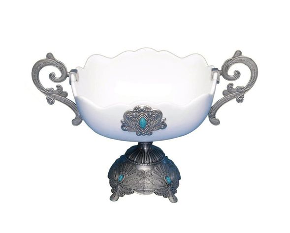 Adorno Copa Peltre Decorativo Sr7106Sbed-V Porcelana-0