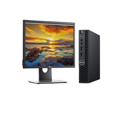 MicroPC 3060M I5-8400T 1,70 GHz /8GB / 256 SSD / WIFI /Monitor DELL 1917S-0
