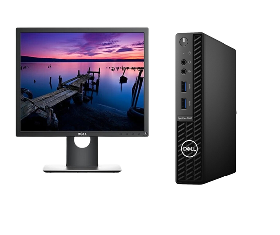 MicroPC Optiplex 3080M / I3-10100T / Grado A+ / 8GB / 500 GB SSD / Monitor DELL 1917S-1