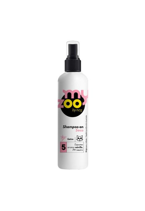Shampoo Gatos MYZOO Neutro Espuma en Seco Vainilla 250cc-0