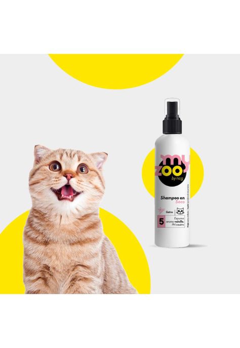 Shampoo Gatos MYZOO Neutro Espuma en Seco Vainilla 250cc-1