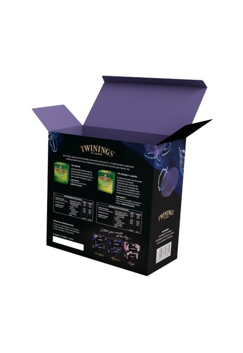 Caja Metálica Morada Twinings con 20 Bolsitas de Té Verde-3