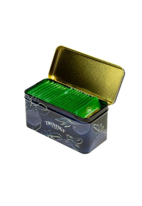 Caja Metálica Morada Twinings con 20 Bolsitas de Té Verde-4