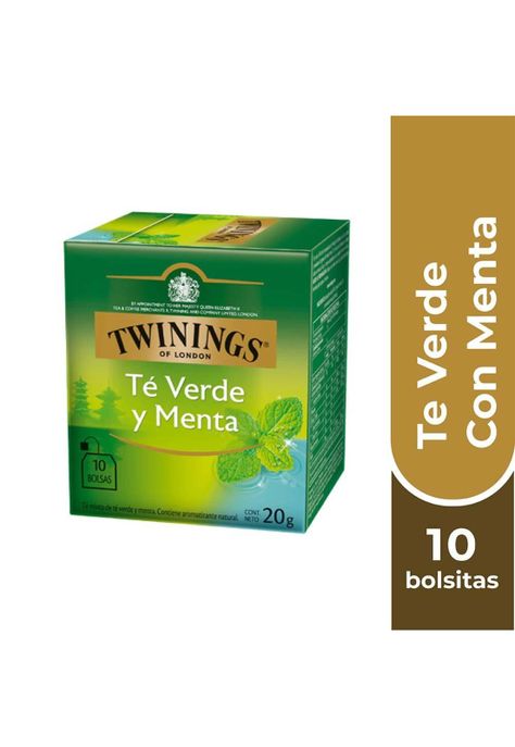 Twinings Té Verde Con Menta x 10 Bolsitas-0