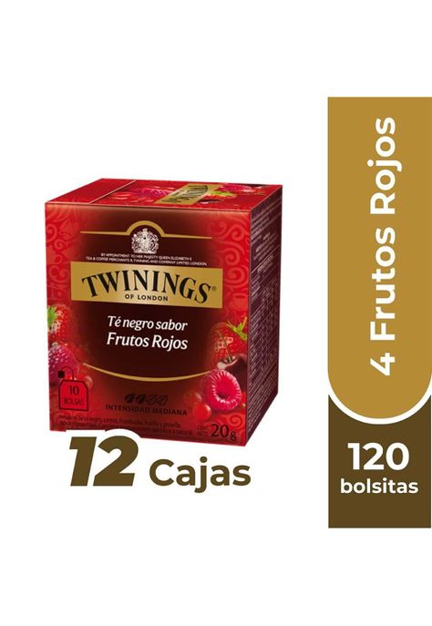 Twinings Té 4 Frutos Rojos x120 Bolsitas-0