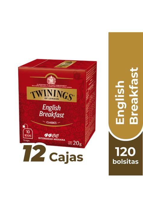 Twinings Té English Breakfast (etiqueta roja) x120 Bolsitas-0