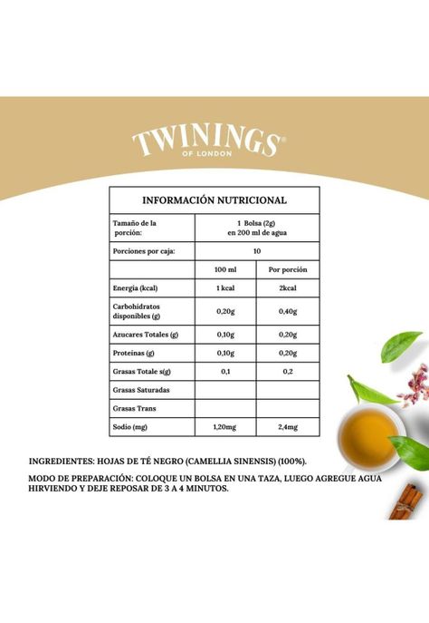 Twinings Té Pure Ceylon  x 10 Bolsitas-1
