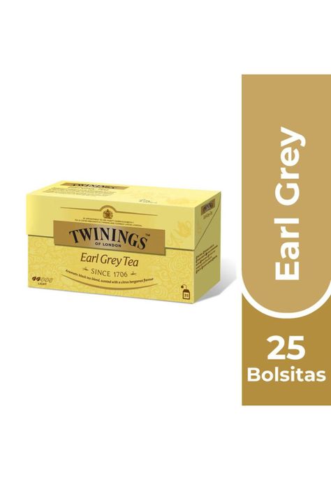 Twinings Earl Grey (etiqueta amarilla) x 25 Bolsitas-0