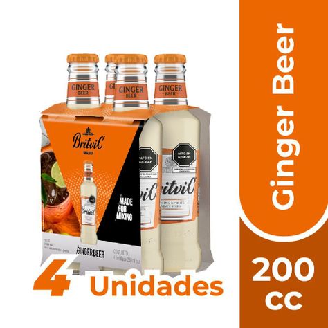 4 Pack Ginger Beer Britvic 200 CC-0