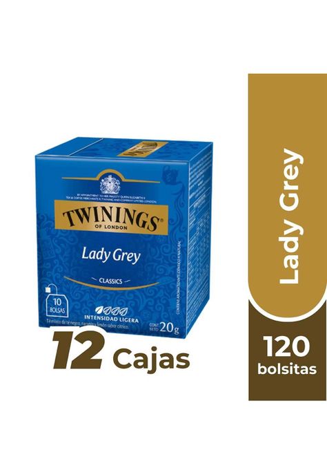 Twinings Té Lady Grey (etiqueta azul) x120 Bolsitas-0