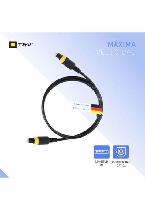 Cable Fibra Optica Audio Alta Velocidad Toslink 3 Metros-1