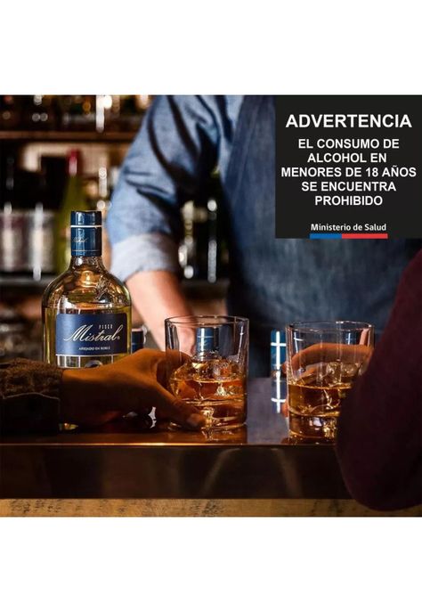 Pisco Mistral 35° Botella De Litro-1
