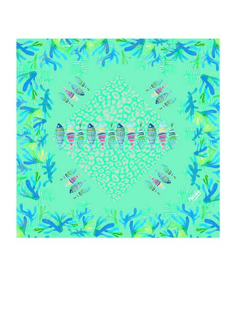 Pañuelo Pez Green Sintetik Silk -0
