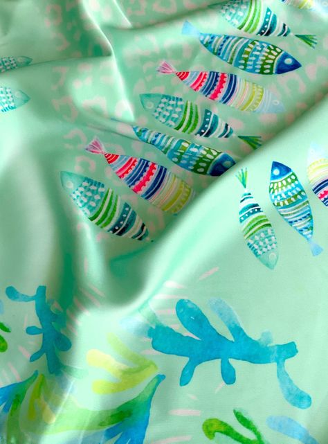 Pañuelo Pez Green Sintetik Silk -2