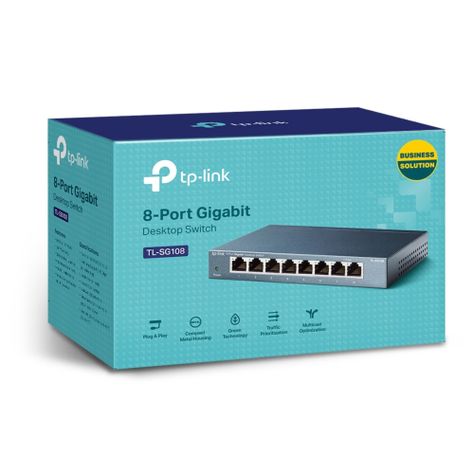 Switch 8 Puertos Gigabit TL-SG108 Metalico-7