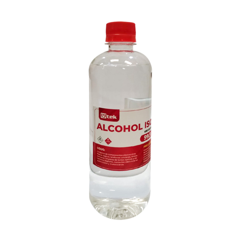 Alcohol Isopropílico 500cc Utek 99.9% Pureza-0