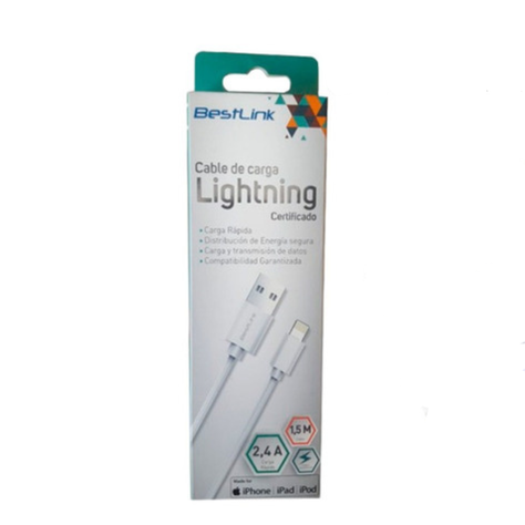 Cable USB Compatible Con iPhone Y iPad Bestlink Certificado-0