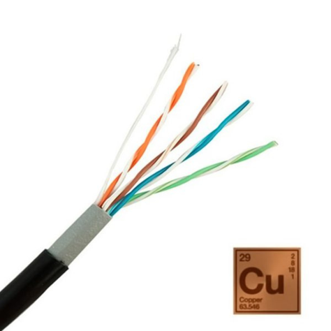 Cable De Red Utp Exterior Cat6 Bobina 100Mts 100% cobre-1