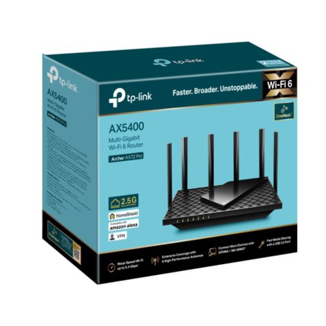 Router Wifi 6 Archer Ax72 Pro Onemesh Ax5400 Gigabit 2.5G-5