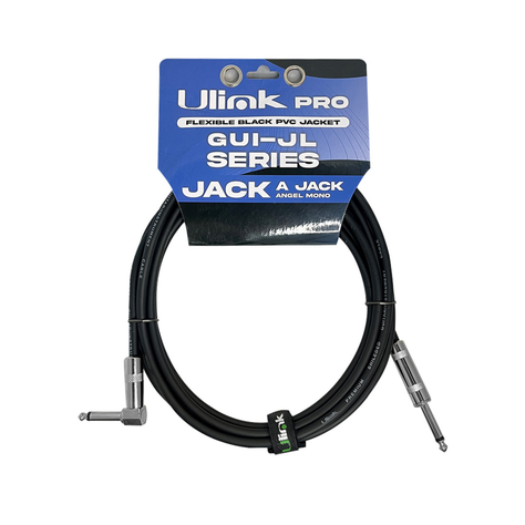 Cable de Audio 6.3mm con Conector en L - 3 Metros, Alta Calidad UL-GUI-JL403-0