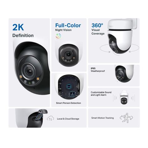 Camara Wifi de Seguridad Motorizada para Exterior Tapo C510W 2K-1