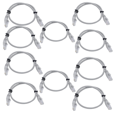 Cable De Red Patch Cord Cat5e 50cm Color Gris-1