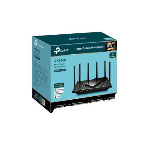 Router Dual Band Gigabit Wifi 6 One Mesh Ax5400 Archer Ax72-2
