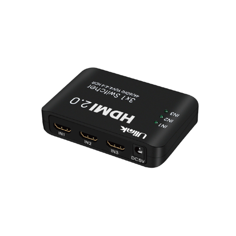 Switch de video HDMI 4K v2.0 de 3 puertos + Control Remoto UL-VS360-0