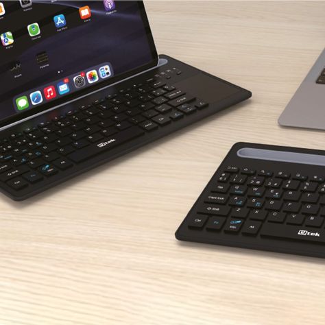Teclado Inalámbrico con Touchpad Bluetooth 5.0 y 2,4Ghz Recargable-4