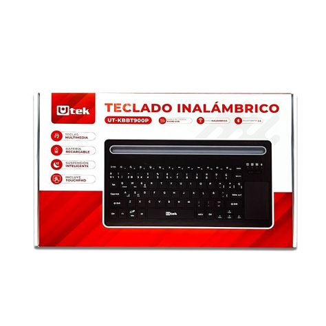 Teclado Inalámbrico con Touchpad Bluetooth 5.0 y 2,4Ghz Recargable-5