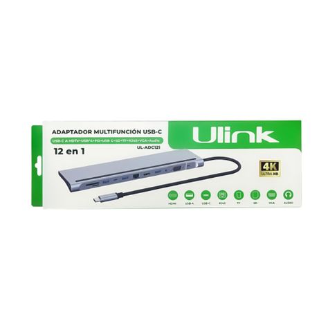 Adaptador Multipuerto USB C 12 en 1 UL-ADC121 de Aluminio-4